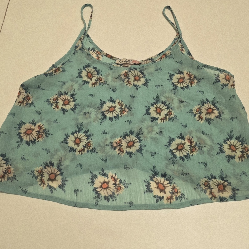 3/15 **Scarlett Teal Floral Women's Tank Top ^^Bundle For 3/15 Deal- Green Tag